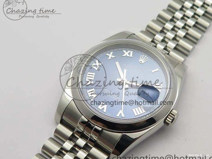 0116 DateJust 36mm SS 116200 ARF 1:1 Best Edition Blue Roman Dial On 904L SS Jubilee Bracelet SA GoodFit 3520